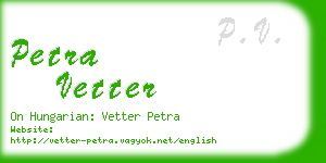 petra vetter business card